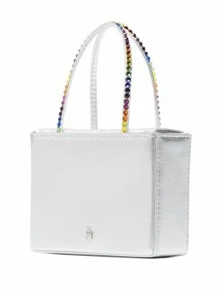 Amina Muaddi Satin crystal embellished mini bag 9 Amina Muaddi satin crystal-embellished mini bag