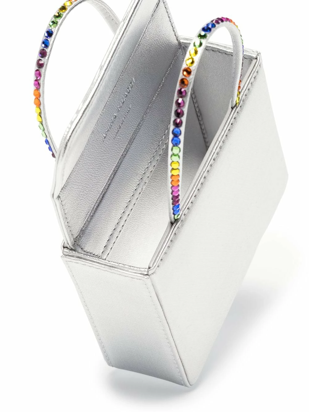 Amina Muaddi Satin crystal embellished mini bag 7 Amina Muaddi satin crystal-embellished mini bag