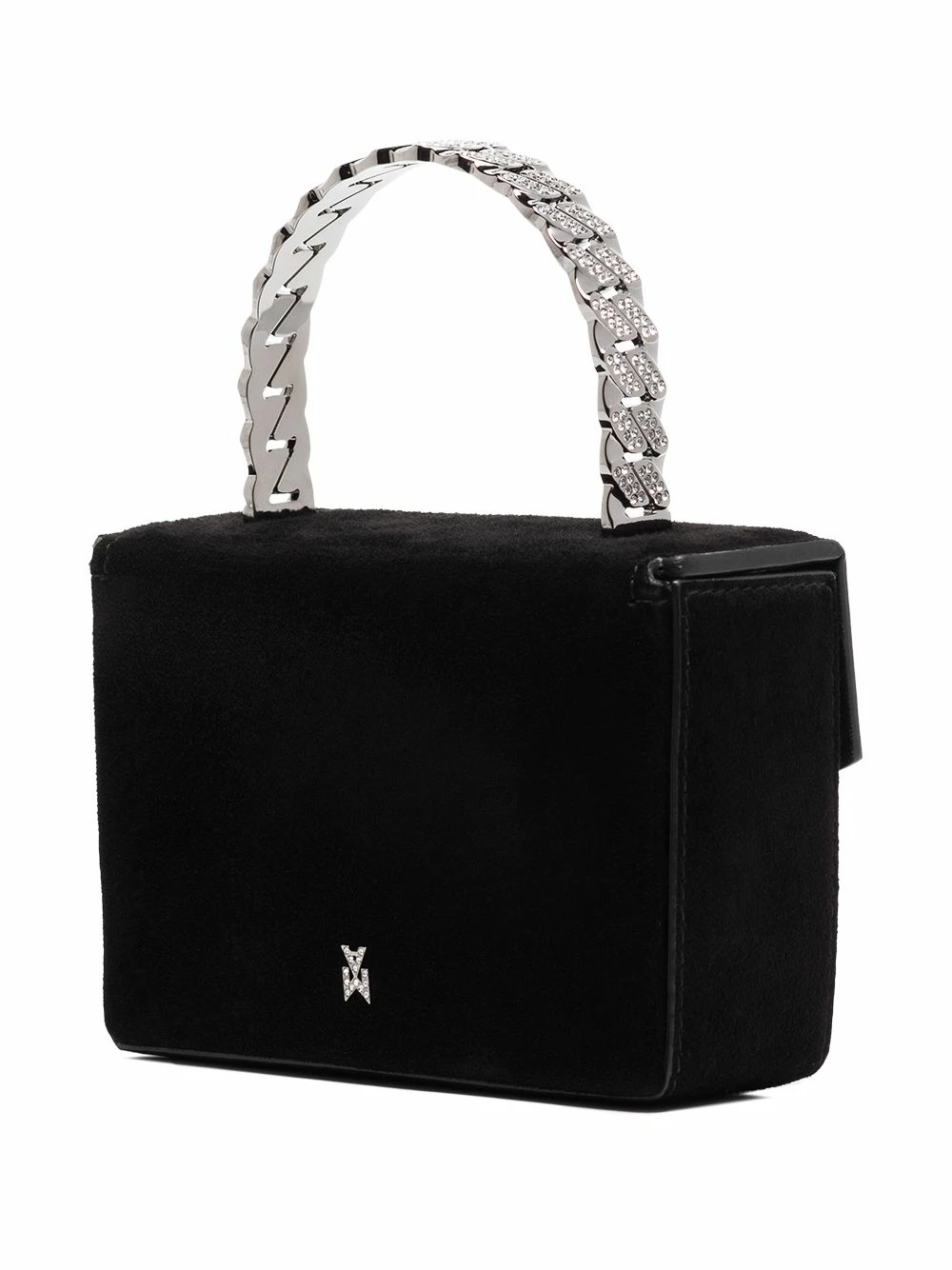 Amina Muaddi Metallic top handle mini bag 5 Amina Muaddi metallic top handle mini bag