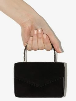 Amina Muaddi Metallic top handle mini bag 10 Amina Muaddi metallic top handle mini bag