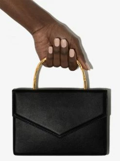 Amina Muaddi Pernille leather mini bag 10 Amina Muaddi Pernille leather mini bag