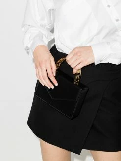 Amina Muaddi Pernille leather mini bag