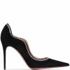 Amina Muaddi Romy 105mm suede pumps 1 Amina Muaddi Romy 105mm suede pumps