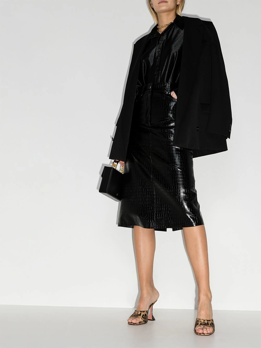 Amina Muaddi Lupita 95mm leopard print mules 5 Amina Muaddi Lupita 95mm leopard-print mules