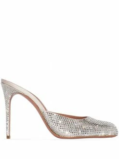 Amina Muaddi Emili 105mm crystal-embellished mules