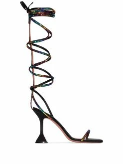 Amina Muaddi X AWGE black LSD 95 gladiator sandals