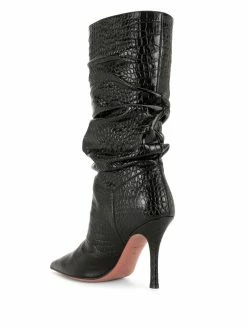 Amina Muaddi embossed multi-pattern boots