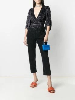 Amina Muaddi crystal-embellished tote bag