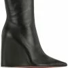 Amina Muaddi pointed wedge boots