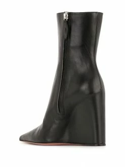 Amina Muaddi pointed wedge boots