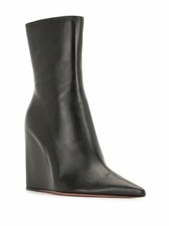 Amina Muaddi pointed wedge boots