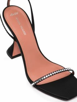 Amina Muaddi x AWGE thigh-high satin sandals