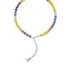 Amina Muaddi rainbow crystal-embellished anklet