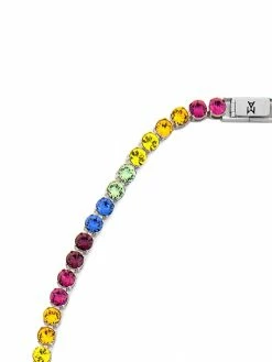 Amina Muaddi crystal-embellished Tennis necklace