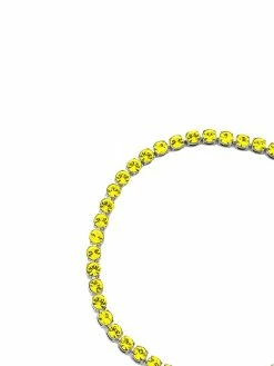 Amina Muaddi crystal-embellished Tennis anklet