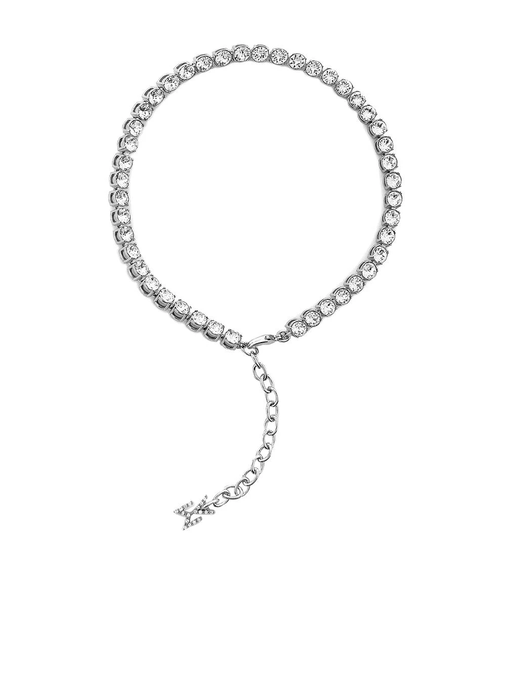 Amina Muaddi Crystal embellished anklet 3 Amina Muaddi crystal-embellished anklet