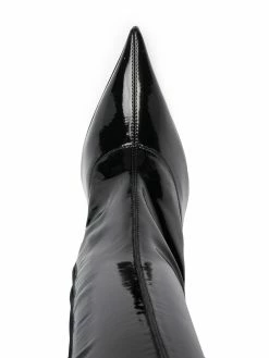 Amina Muaddi Danielle thigh high glossy boots 9 Amina Muaddi Danielle thigh-high glossy boots