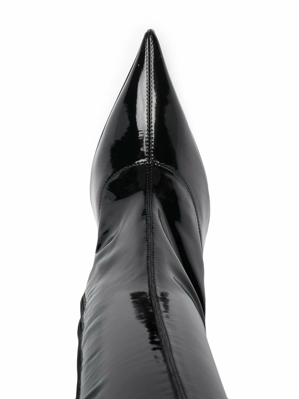 Amina Muaddi Danielle thigh high glossy boots 6 Amina Muaddi Danielle thigh-high glossy boots