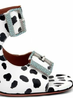 Amina Muaddi Marni 105mm dalmatian print mules