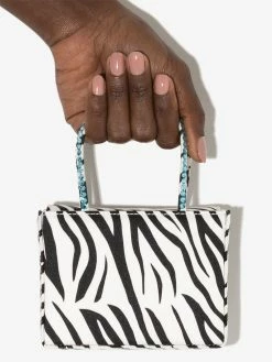 Amina Muaddi Super Amini Gilda zebra print bag 10 Amina Muaddi Super Amini Gilda zebra print bag