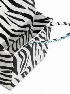 Amina Muaddi Super Amini Gilda zebra print bag 11 Amina Muaddi Super Amini Gilda zebra print bag