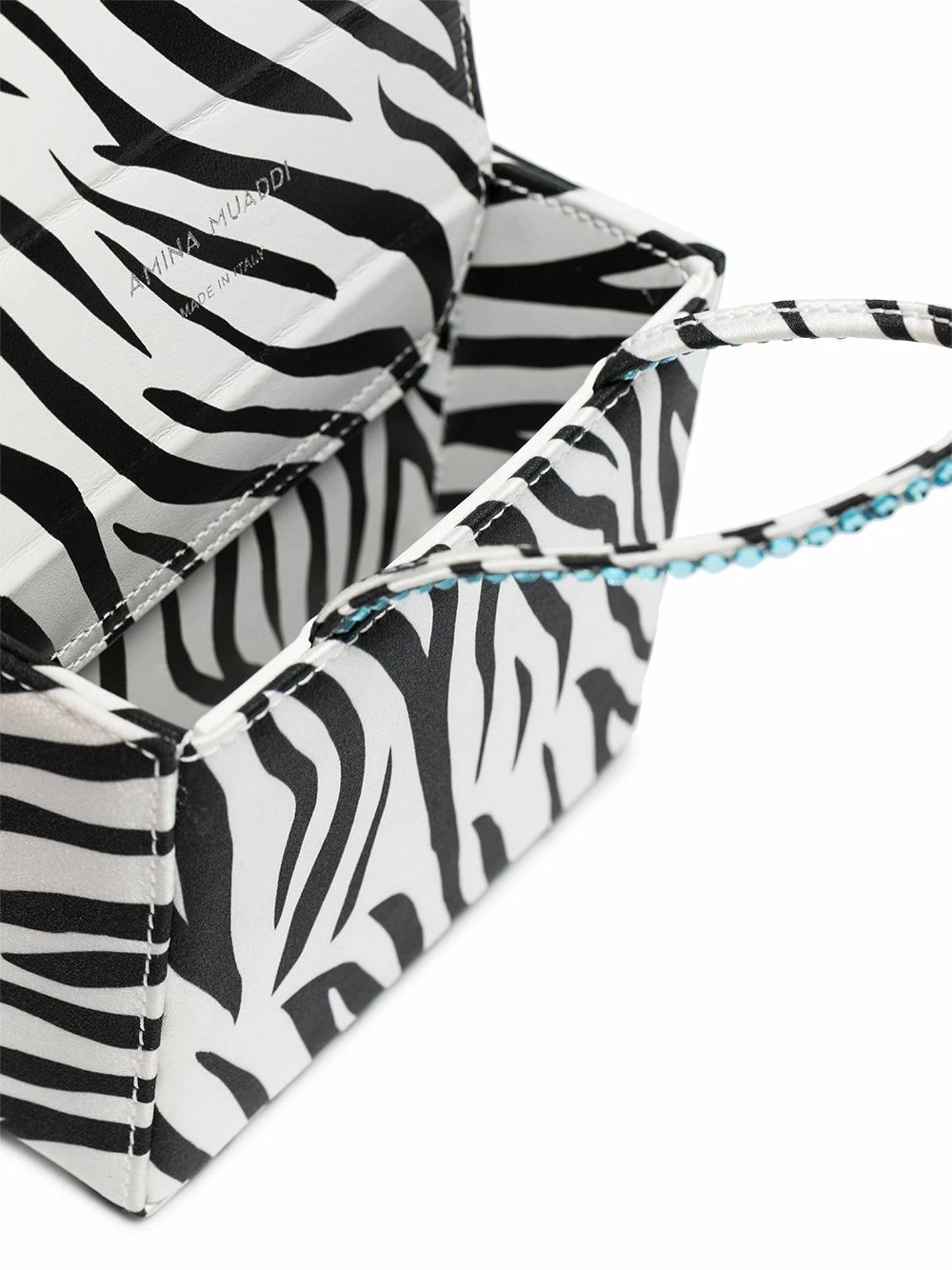 Amina Muaddi Super Amini Gilda zebra print bag 7 Amina Muaddi Super Amini Gilda zebra print bag