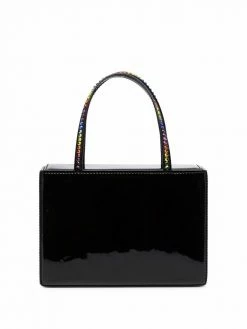 Amina Muaddi Amini Gilda logo-plaque tote bag