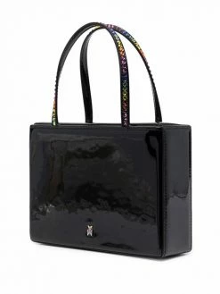 Amina Muaddi Amini Gilda logo plaque tote bag 9 Amina Muaddi Amini Gilda logo-plaque tote bag