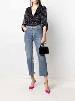 Amina Muaddi Gilda patent-leather mini bag