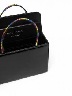 Amina Muaddi Gilda patent-leather mini bag