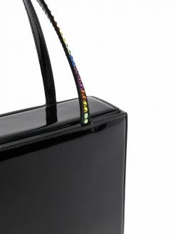 Amina Muaddi Gilda patent-leather mini bag