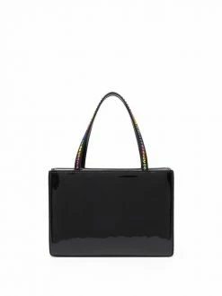 Amina Muaddi Gilda patent-leather mini bag