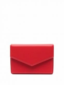 Amina Muaddi Johana leather clutch