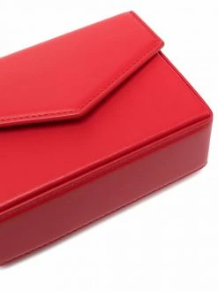 Amina Muaddi Johana leather clutch