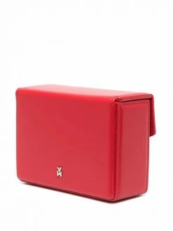 Amina Muaddi Johana leather clutch