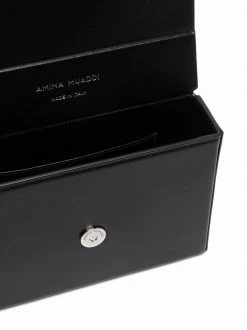 Amina Muaddi Johana leather box clutch 11 Amina Muaddi Johana leather box clutch