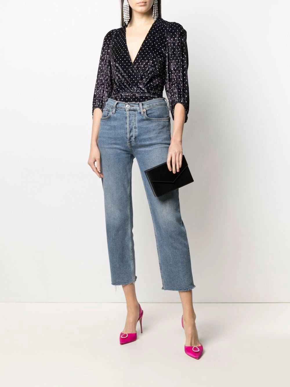 Amina Muaddi Johana leather box clutch 4 Amina Muaddi Johana leather box clutch