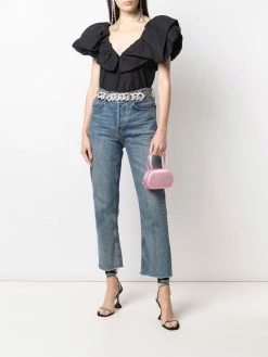 Amina Muaddi Bella crystal-embellished mini bag