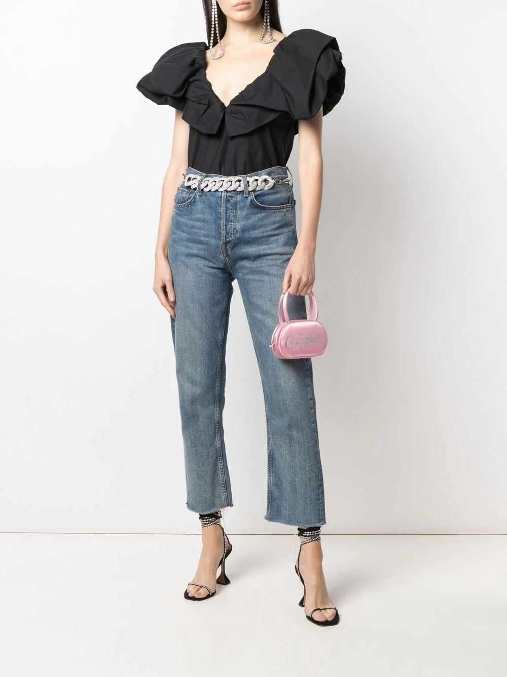 Amina Muaddi Bella crystal embellished mini bag 4 Amina Muaddi Bella crystal-embellished mini bag