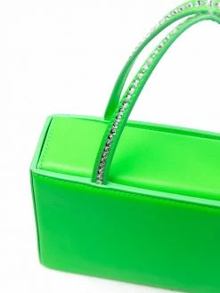 Amina Muaddi leather mini bag