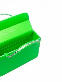 Amina Muaddi leather mini bag