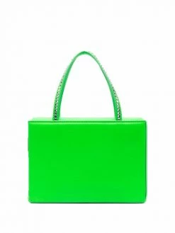 Amina Muaddi leather mini bag