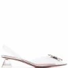Amina Muaddi Crystal buckle slingback mules 2 Amina Muaddi crystal-buckle slingback mules
