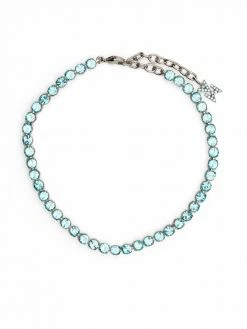 Amina Muaddi crystal-embellished tennis bracelet