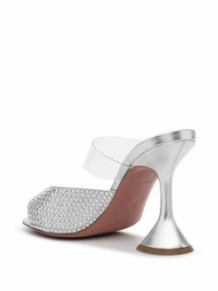 Amina Muaddi crystal-embellished leather sandals