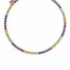 Amina Muaddi Tennis rainbow necklace 2 Amina Muaddi tennis rainbow necklace