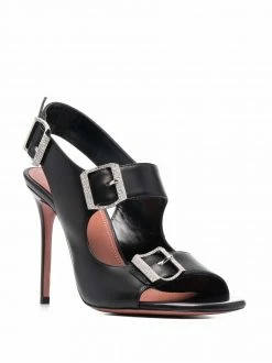 Amina Muaddi Millie 105mm crystal-buckle sandals