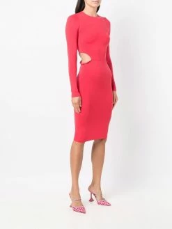 Amina Muaddi cut-out stretch midi dress