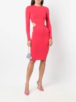 Amina Muaddi cut-out stretch midi dress