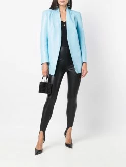 Amina Muaddi faux-leather stirrup leggings